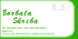 borbala skriba business card